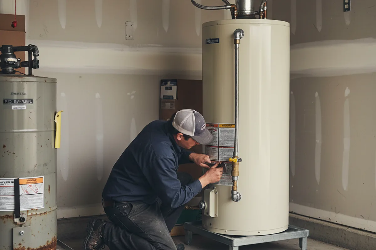 Water heater and shutoff valve replacement in Cedar Bluff