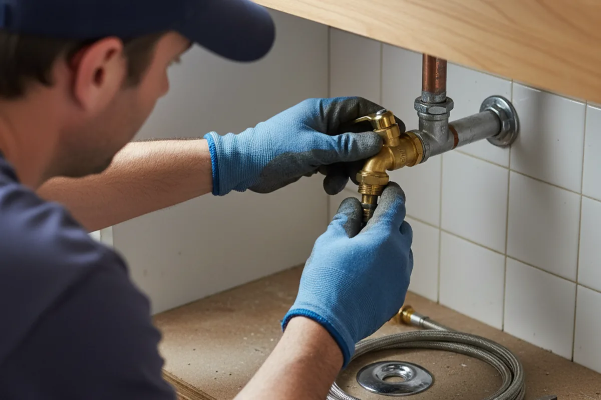 Shutoff valve and fitting work during Emergency Plumbing in Cedar Bluff
